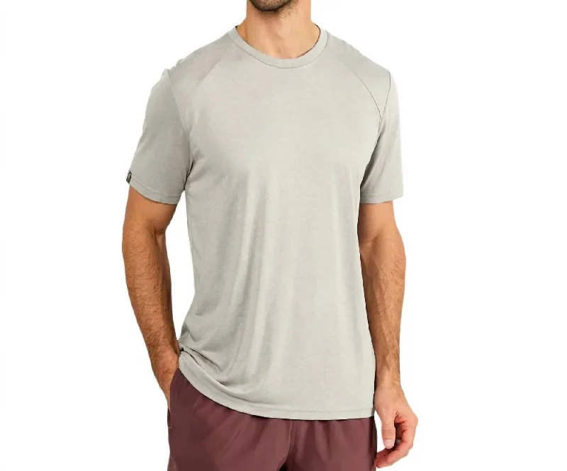 Men's tie - dye t - shirts with a bohemian styleBamboo Lightweight Short Sleeve In Sandstone