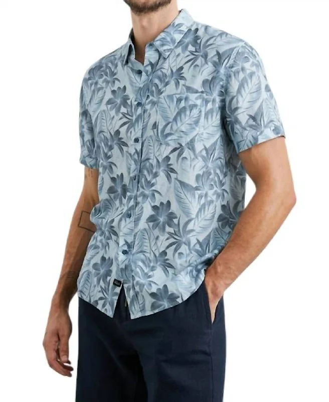 Men's eco - friendly recycled t - shirts for sustainable fashion choicesCarson In Jungle Garden Reflection