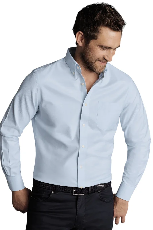 Men's slim - fit graphic t - shirts with vintage rock band printsCharles Tyrwhitt Men's Slim Fit Button-Down Collar Non-Iron Stretch Oxford Shirt