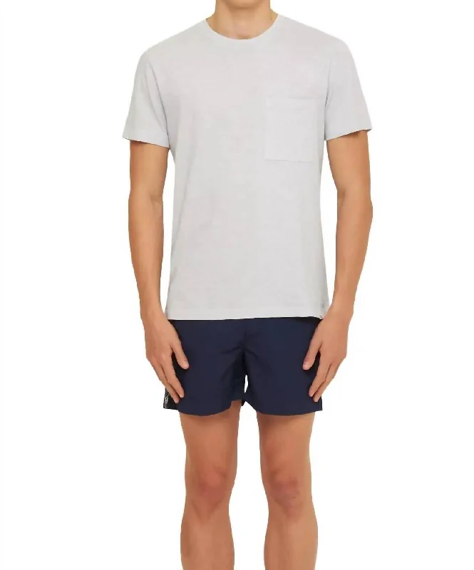 Men's short - sleeve linen t - shirts for summer beach outingsClassic Garment Dye Tee In Serenity Blue
