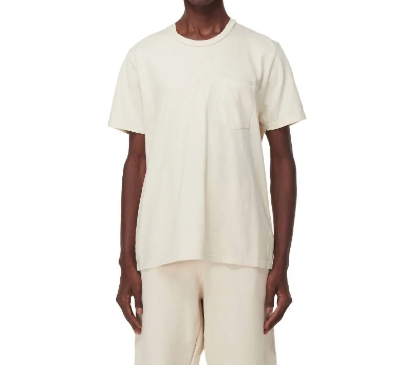 Men's organic cotton crew - neck t - shirts for everyday comfortClassic Pocket Tee In Ivory