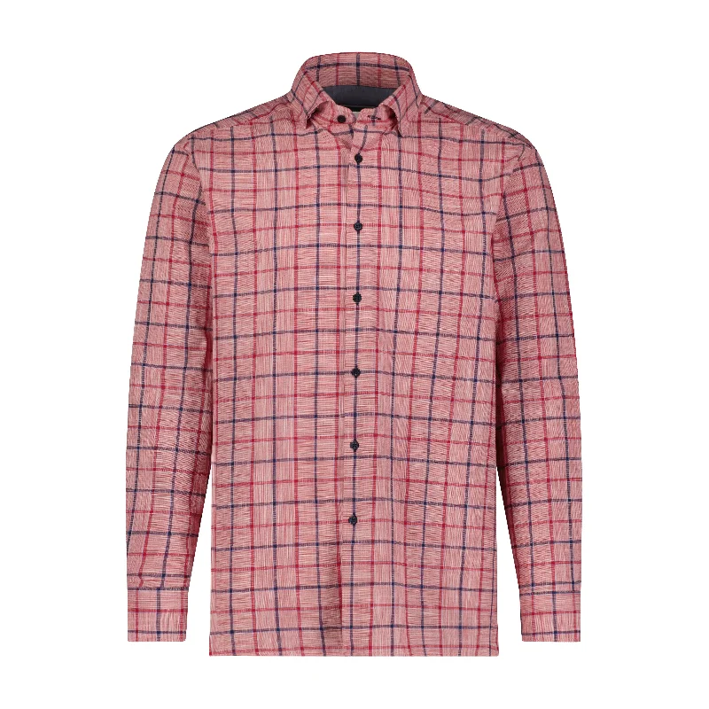Men's polo t - shirts with a contrast collar for a preppy lookCross Road Plaid Shirt Men's polo t - shirts with a contrast collar for a preppy lookCross Road Plaid Shirt