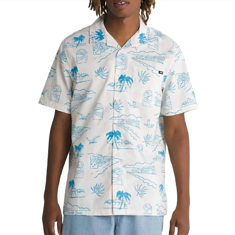 Men's ribbed t - shirts with a textured finish for added styleDavista Buttondown Shirt In Marshmallow
