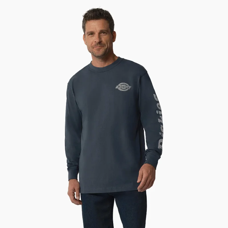 Men's ribbed t - shirts with a textured finish for added styleDickies Long Sleeve Heavyweight Logo T-Shirt