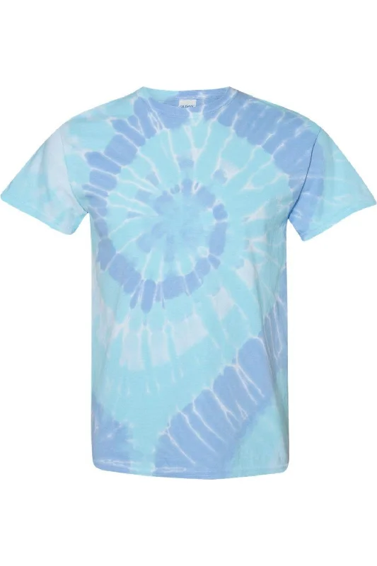 Men's printed Hawaiian t - shirts for tropical vacationsDyenomite Multi-Color Spiral Tie-Dyed T-Shirt