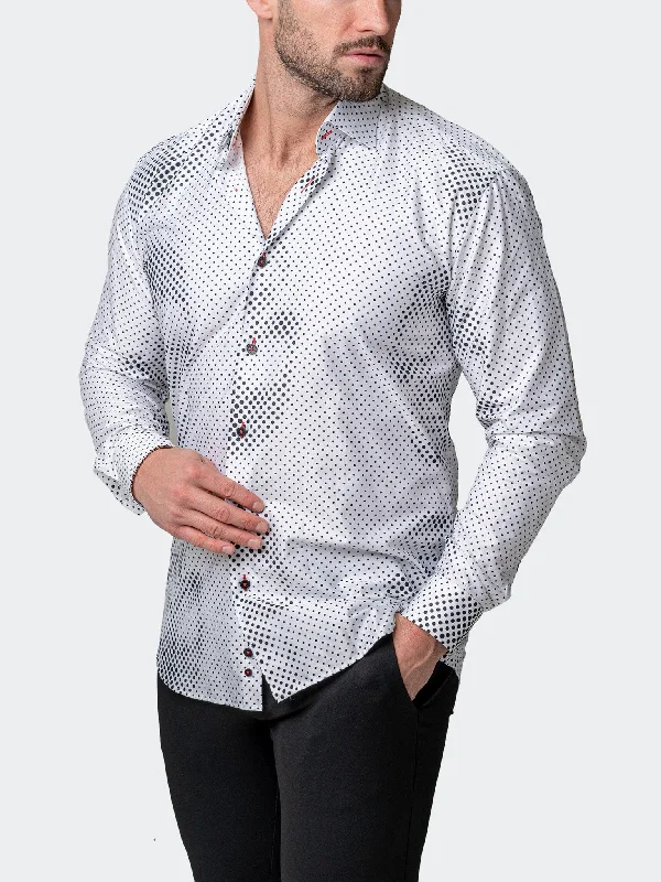 Men's distressed denim - look t - shirts with a rugged appealFibonacci FunkySkull White
