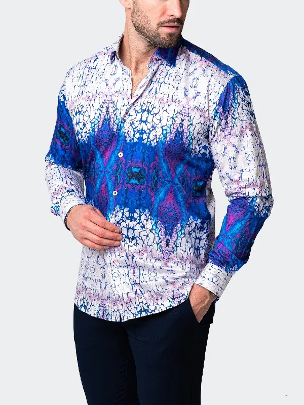 Men's organic cotton crew - neck t - shirts for everyday comfortFibonacci Imense Blue