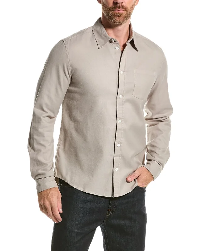 Men's button - front t - shirts with a unique artistic printFRAME Denim One-Pocket Brushed Flannel Shirt