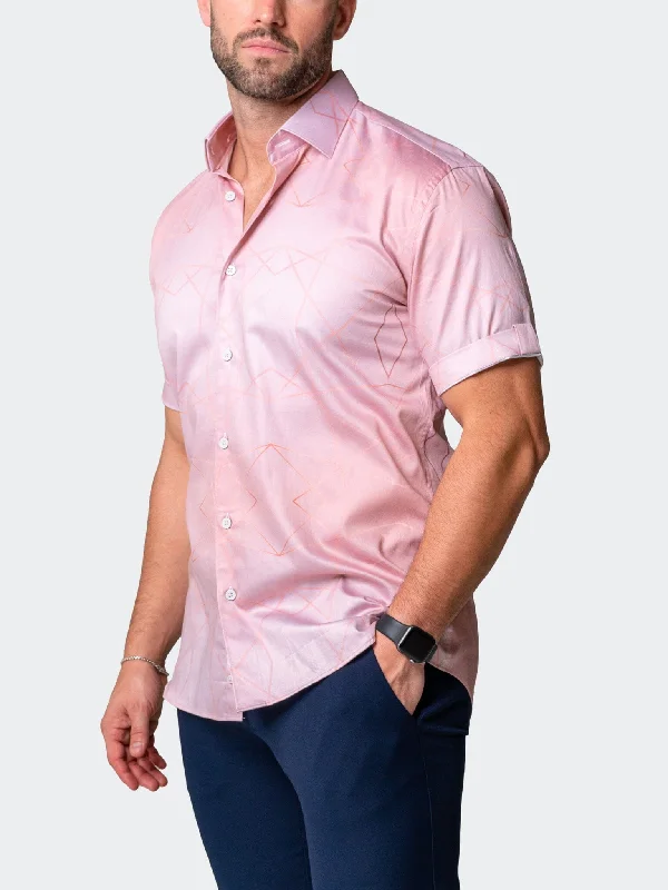 Men's ribbed t - shirts with a textured finish for added styleGalileo Faster Pink