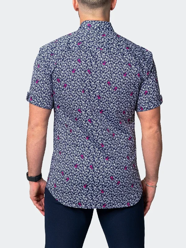 Men's polo t - shirts with a contrast collar for a preppy lookGalileo Hook Blue