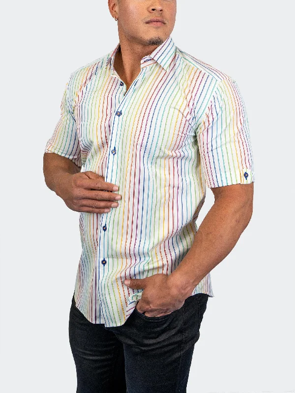 Men's button - front t - shirts with a unique artistic printGalileo Locus Multi
