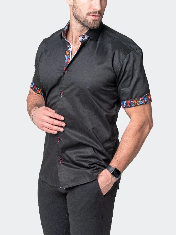 Men's lightweight performance t - shirts for running marathonsGalileo Shiny Black