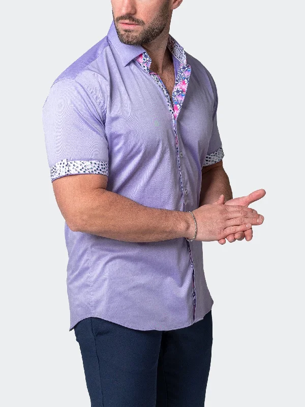 Men's smart - casual checkered t - shirts for semi - formal occasionsGalileo Shiny Purple