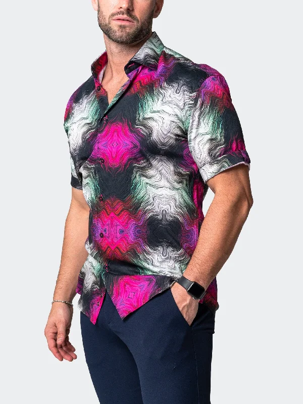 Men's smart - casual checkered t - shirts for semi - formal occasionsGalileo Trip Multi