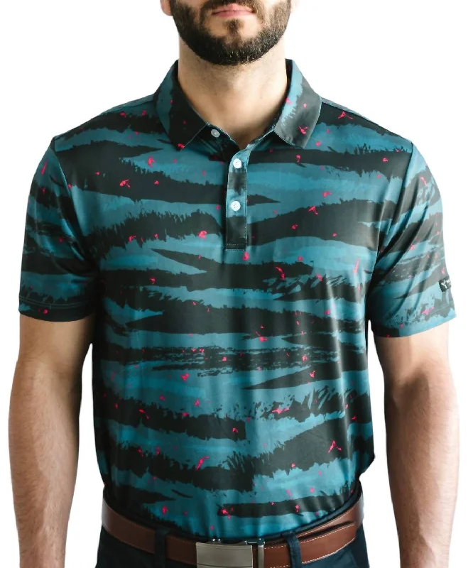 Men's plus - size pocket t - shirts with a classic lookGolf Polo In Tiger Camo