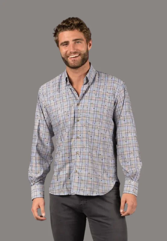 Men's polo t - shirts with a contrast collar for a preppy lookHerringbone Polka Dot Shirt Men's polo t - shirts with a contrast collar for a preppy lookHerringbone Polka Dot Shirt