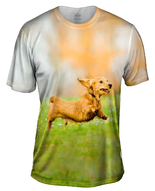 Men's plus - size pocket t - shirts with a classic lookHyper Active Dachshund