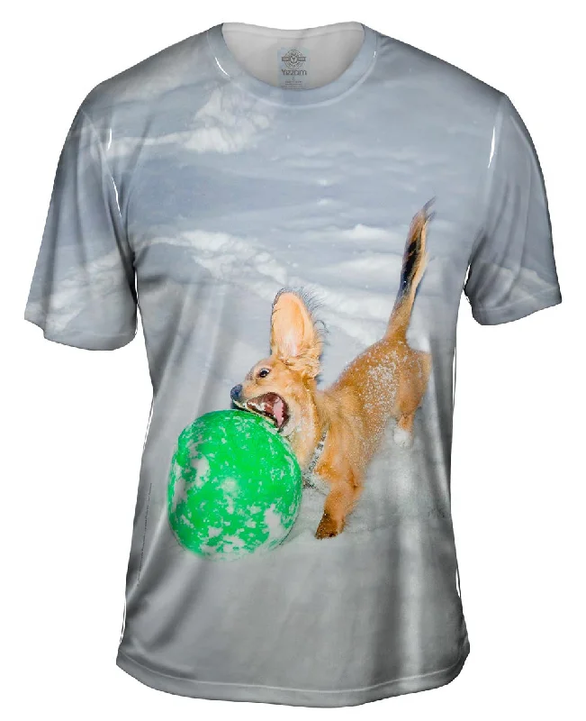 Men's thermal t - shirts with a high - neck design for cold weatherI Got Ball Beagle Men's thermal t - shirts with a high - neck design for cold weatherI Got Ball Beagle