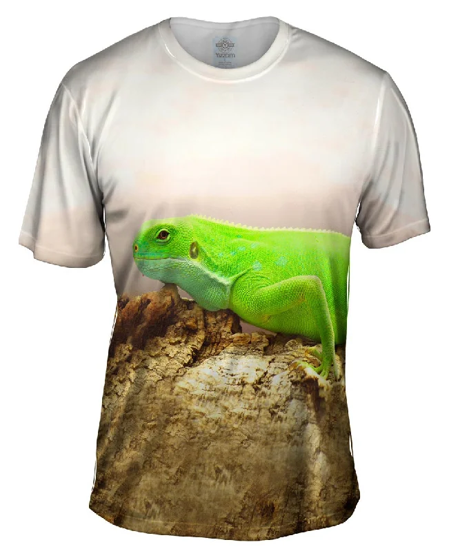 Men's distressed denim - look t - shirts with a rugged appealIguana Afternoon