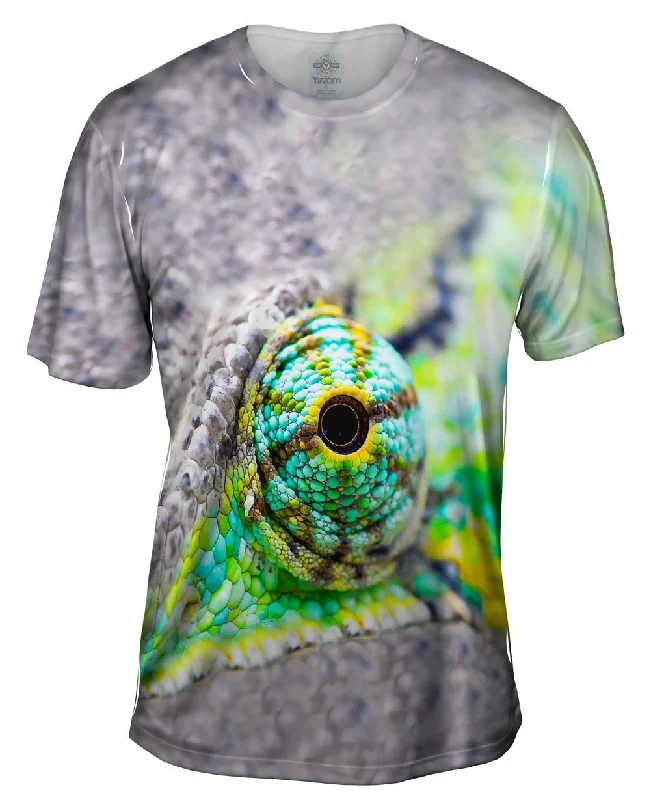 Men's ribbed t - shirts with a textured finish for added styleIguana Eye Misses Nothing Men's ribbed t - shirts with a textured finish for added styleIguana Eye Misses Nothing