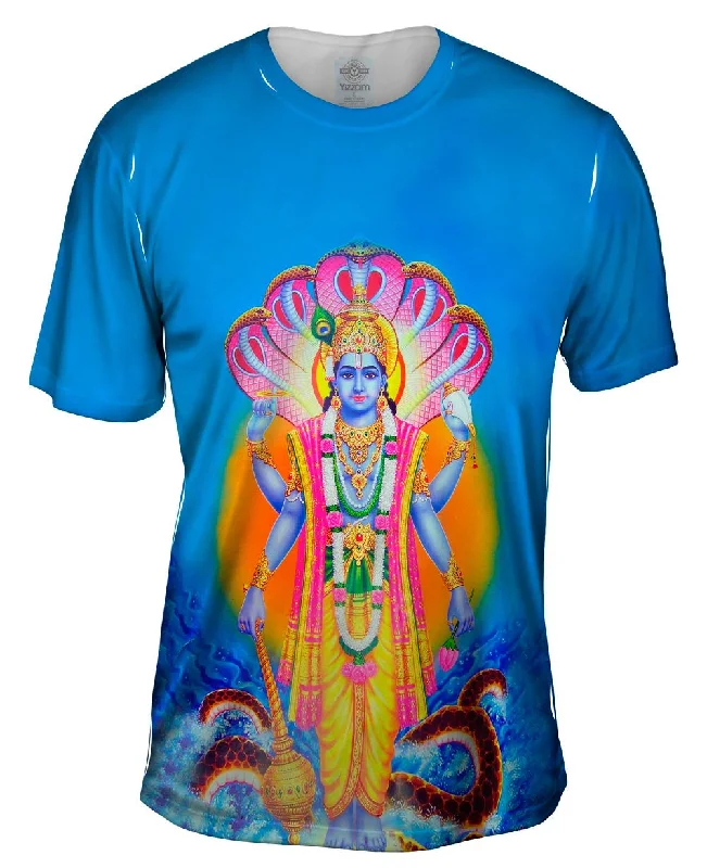 Men's UV - protection t - shirts for outdoor activities in the sunIndia - "Almighty Vishnou" Men's UV - protection t - shirts for outdoor activities in the sunIndia - "Almighty Vishnou"