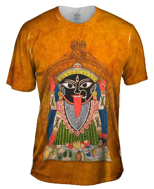 Men's antimicrobial t - shirts for odor - free freshness during travelIndia - "Kali Orange" Men's antimicrobial t - shirts for odor - free freshness during travelIndia - "Kali Orange"