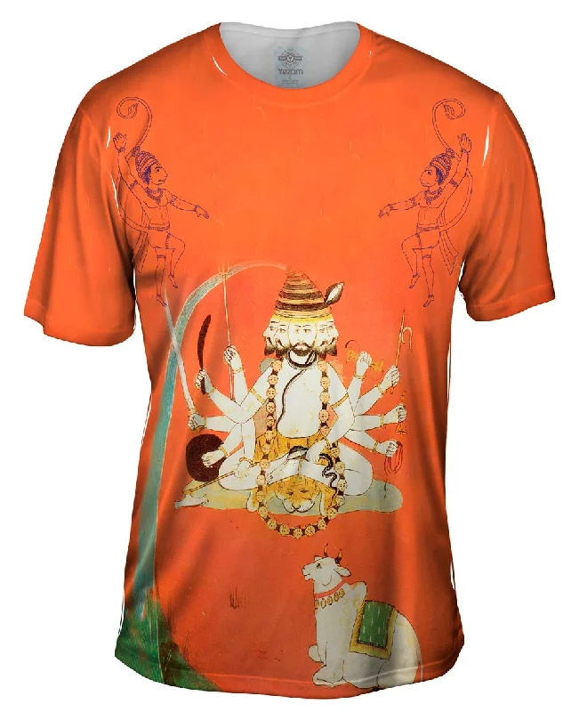 Men's lightweight performance t - shirts for running marathonsIndia - "Shiva With Sacred Bull" Men's lightweight performance t - shirts for running marathonsIndia - "Shiva With Sacred Bull"