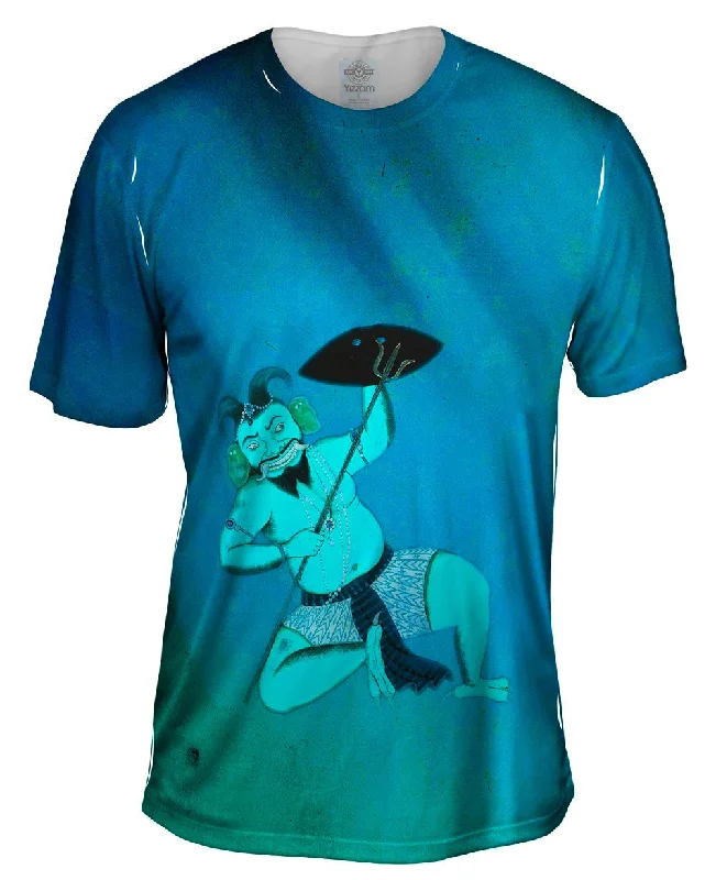 Men's organic cotton crew - neck t - shirts for everyday comfortIndian - "Hyranyaksha the Asura" Men's organic cotton crew - neck t - shirts for everyday comfortIndian - "Hyranyaksha the Asura"