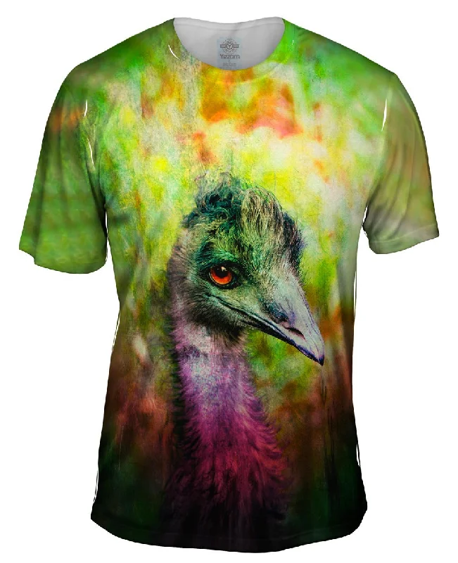 Men's slim - fit graphic t - shirts with vintage rock band printsIndie Emu