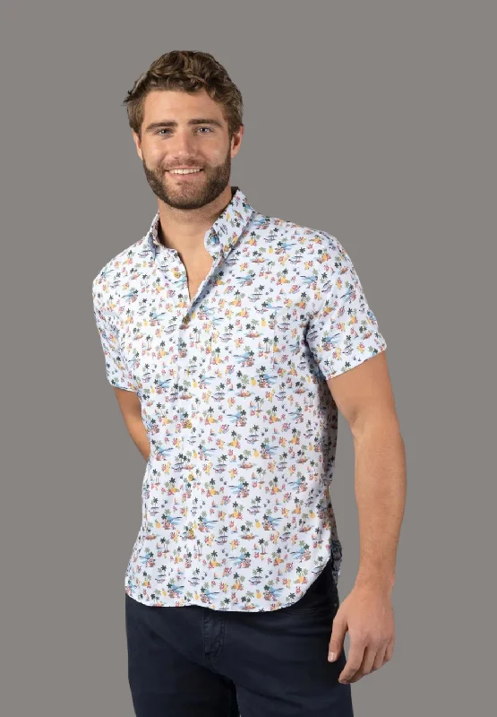 Men's plus - size pocket t - shirts with a classic lookIsland Print Shirt