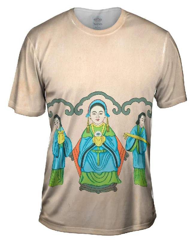 Men's plus - size pocket t - shirts with a classic lookJapan - "Goddess That Cures Eye Disease" Men's plus - size pocket t - shirts with a classic lookJapan - "Goddess That Cures Eye Disease"