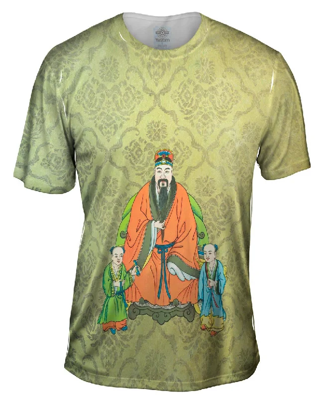 Men's thermal t - shirts with a high - neck design for cold weatherJapan - "Hoatouo And His Two Attendants" Men's thermal t - shirts with a high - neck design for cold weatherJapan - "Hoatouo And His Two Attendants"