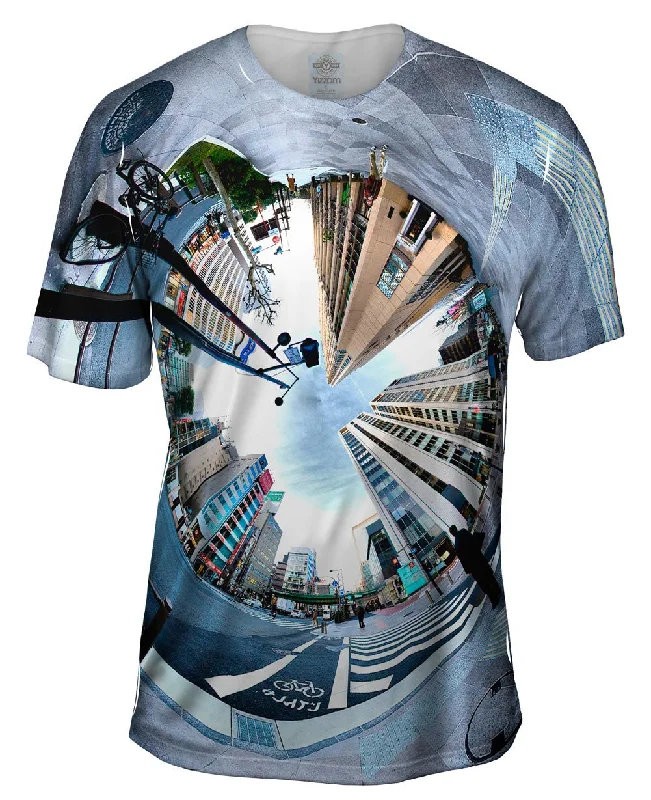 Men's ribbed t - shirts with a textured finish for added styleJapan Street Corner