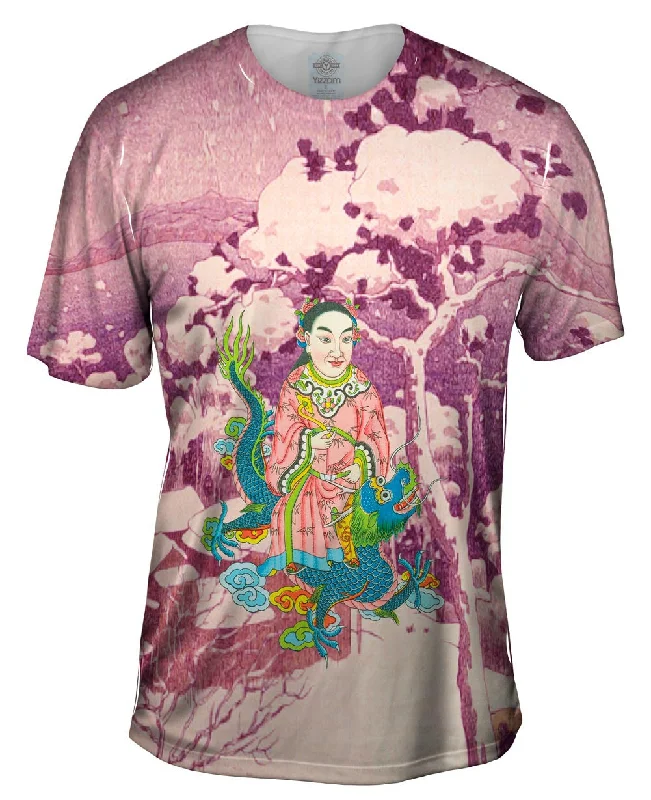 Men's long - sleeve henley t - shirts with button - down placketsJapan - "Tsingsien God Of Wells" Men's long - sleeve henley t - shirts with button - down placketsJapan - "Tsingsien God Of Wells"