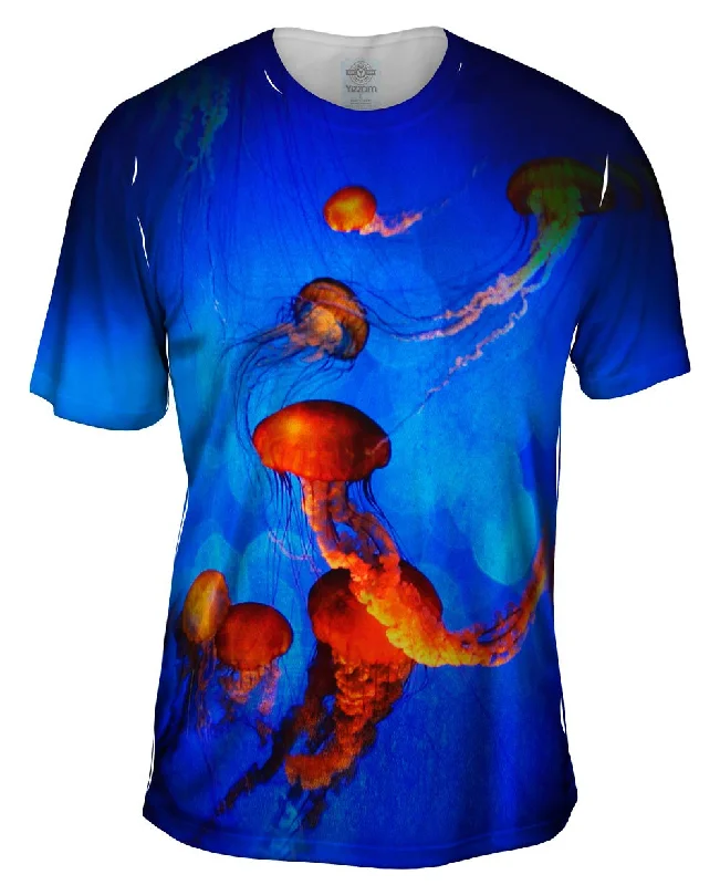 Men's ribbed t - shirts with a textured finish for added styleJellyfish Fun