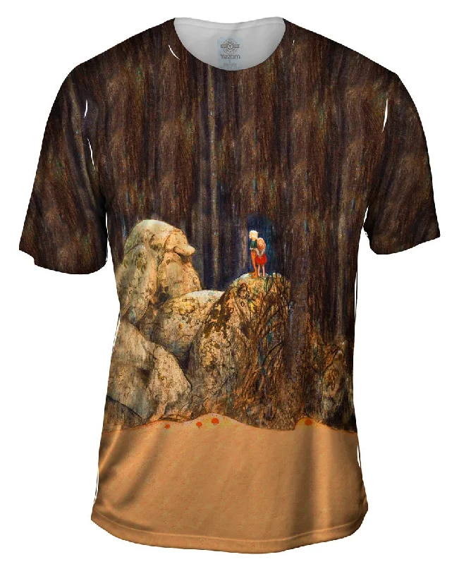 Men's thermal t - shirts with a high - neck design for cold weatherJohn Bauer - "The Child And The Troll"