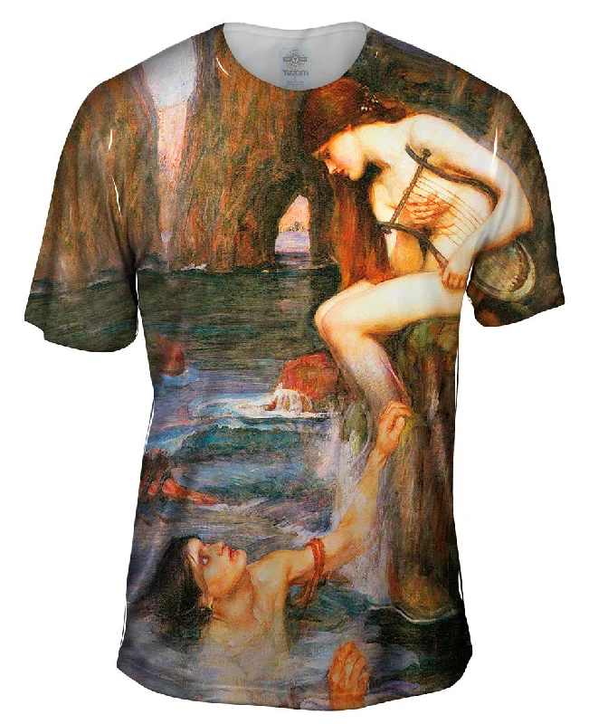 Men's moisture - wicking athletic t - shirts for intense workoutsJohn Williams Waterhouse - "Mermaid With Lute" Men's moisture - wicking athletic t - shirts for intense workoutsJohn Williams Waterhouse - "Mermaid With Lute"