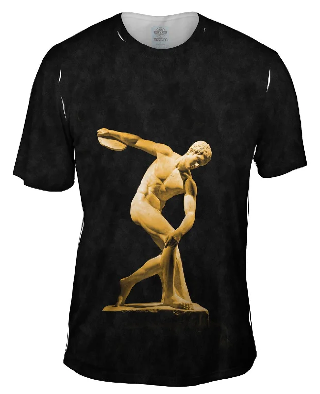 Men's tie - dye t - shirts with a bohemian styleJose Angel Peinador - "Discobolo De Miron" Men's tie - dye t - shirts with a bohemian styleJose Angel Peinador - "Discobolo De Miron"