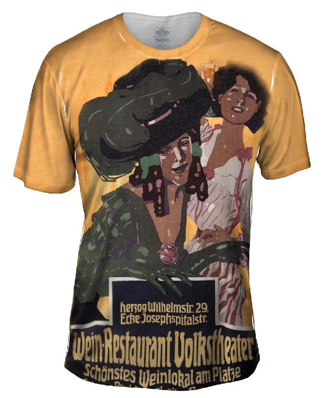 Men's button - front t - shirts with a unique artistic printJosef Rudolf Witzel