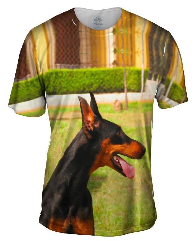 Men's moisture - wicking athletic t - shirts for intense workoutsJoyous Doberman Pinscher Men's moisture - wicking athletic t - shirts for intense workoutsJoyous Doberman Pinscher
