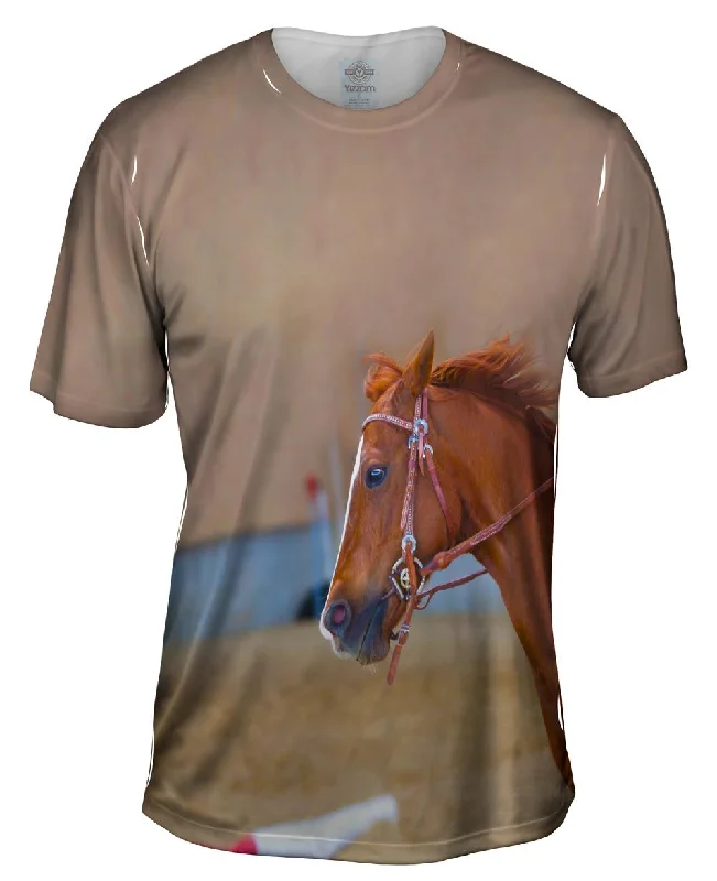 Men's thermal t - shirts with a high - neck design for cold weatherJoyous Race Horse Men's thermal t - shirts with a high - neck design for cold weatherJoyous Race Horse