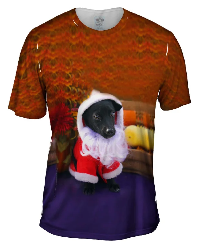 Men's ribbed t - shirts with a textured finish for added styleKeeping Warm Doggy