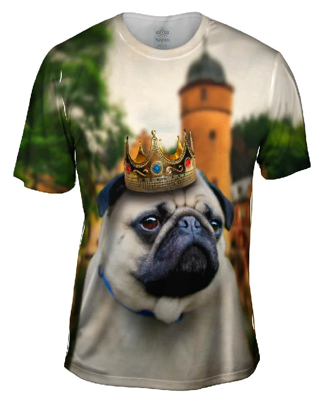 Men's mock - neck t - shirts with a modern and sleek styleKing Castle Pug