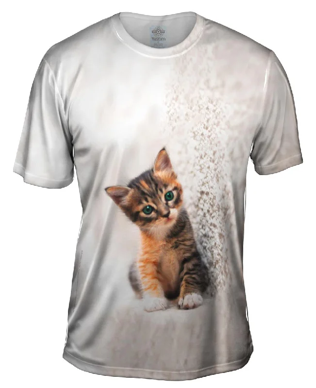 Men's tie - dye t - shirts with a bohemian styleKitty Cat Carpet Scratch