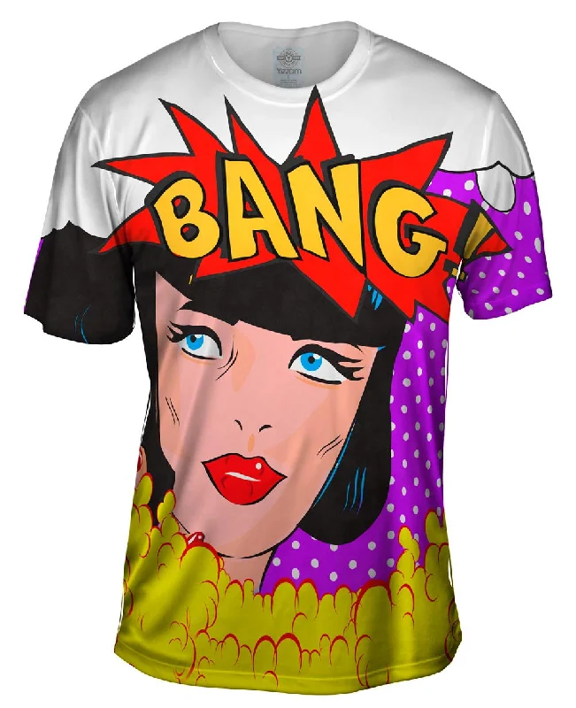 Men's plus - size pocket t - shirts with a classic lookLady Bang Purple Comic