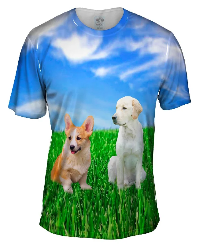Men's ribbed t - shirts with a textured finish for added styleLawn Dogs Sky