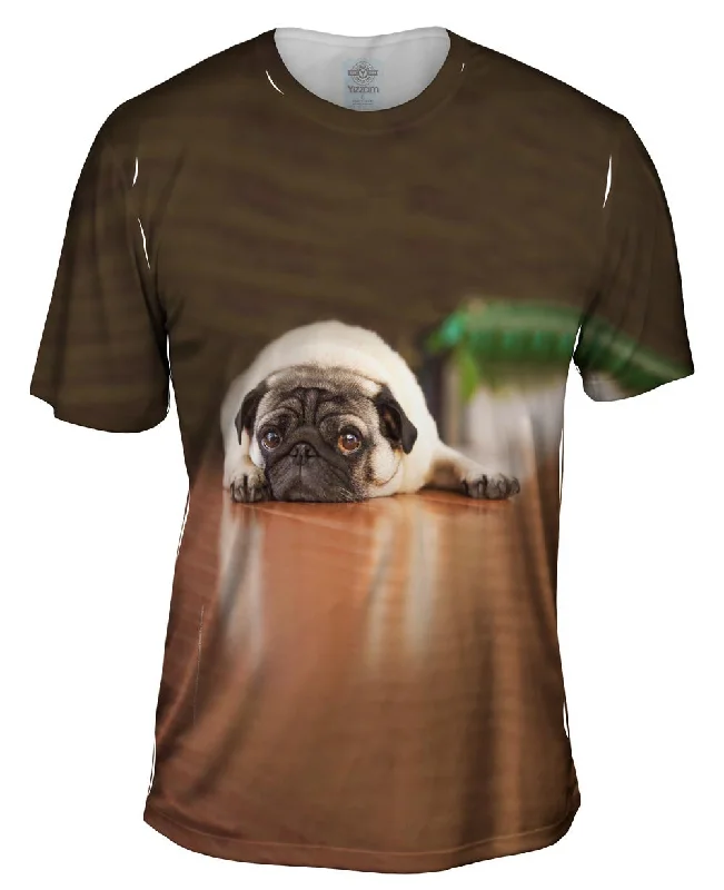 Men's plus - size pocket t - shirts with a classic lookLaying Around Pug