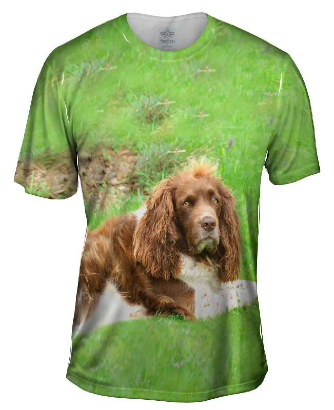 Men's thermal t - shirts with a high - neck design for cold weatherLazy Cocker Spaniel Men's thermal t - shirts with a high - neck design for cold weatherLazy Cocker Spaniel