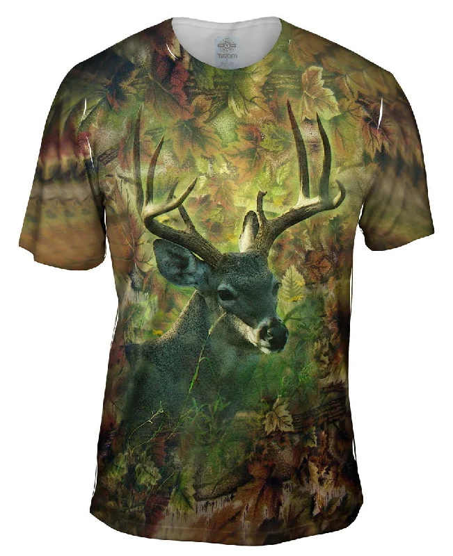 Men's smart - casual checkered t - shirts for semi - formal occasionsLeaf Stag