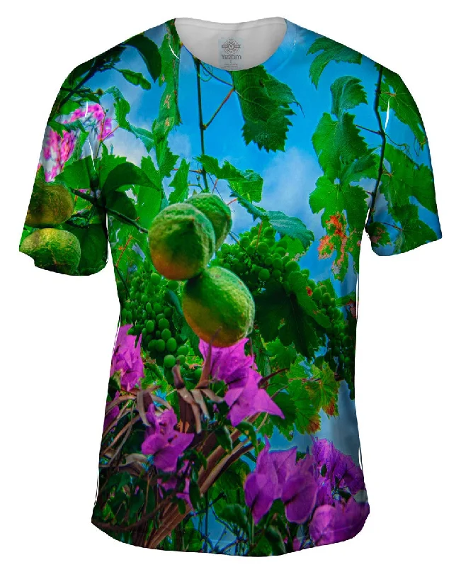 Men's ribbed t - shirts with a textured finish for added styleLemons And Grapes